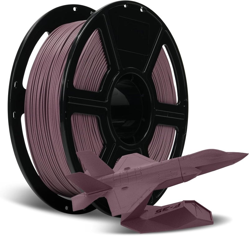 FLASHFORGE Carbon Fiber PLA Filament 1.75mm Dusty Pink, Reinforced 3D Printer Filament 1kg, Lightweight & High-Strength PLA-CF Filament, Strong & Easy to Print - Image 1